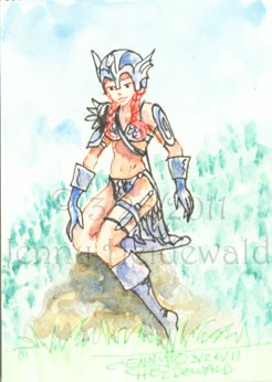 Sexy Warrior Woman by Jenny Heidewald